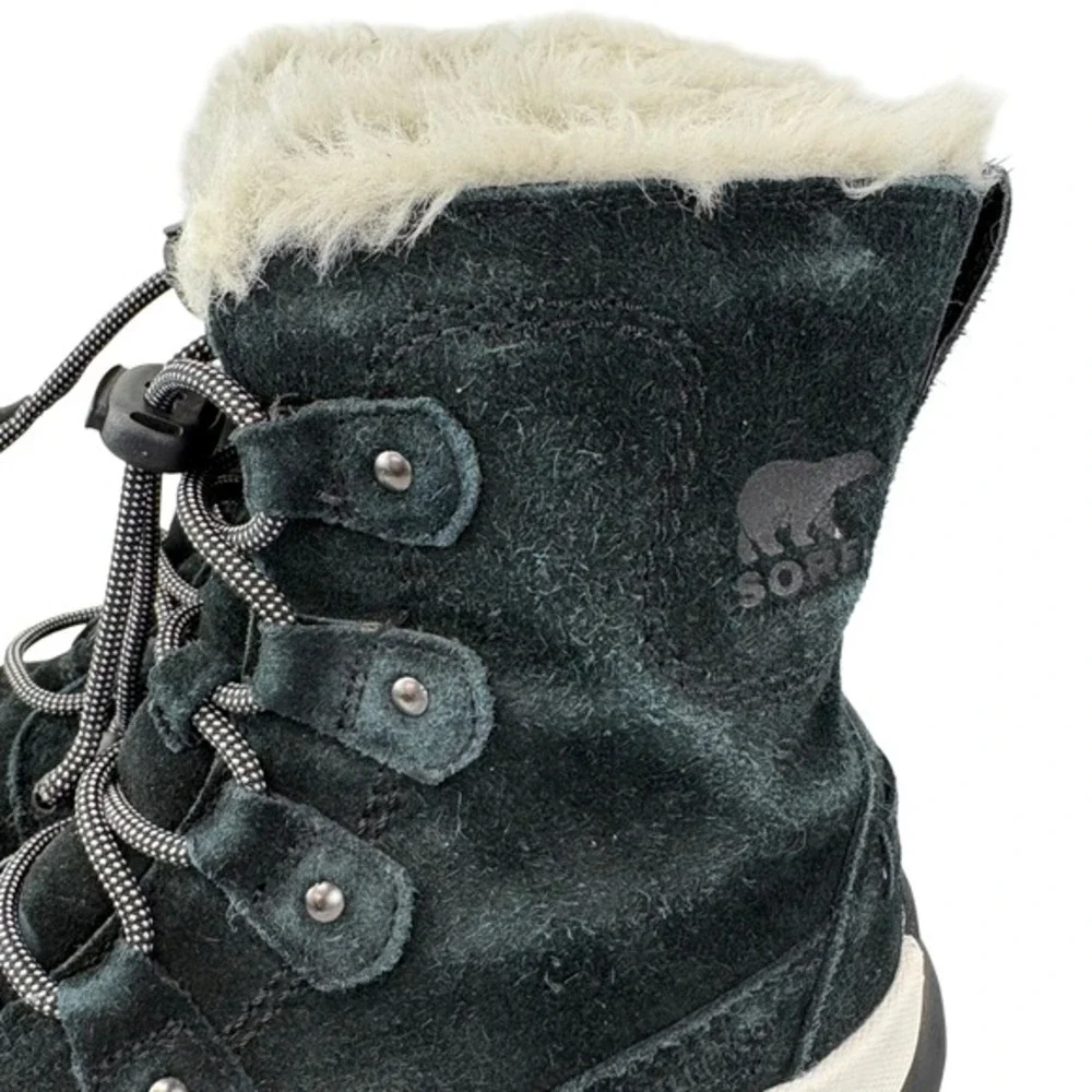 Sorel Youth Whitney II Size 4 Joan Lace Waterproof Winter‎ Boot Black